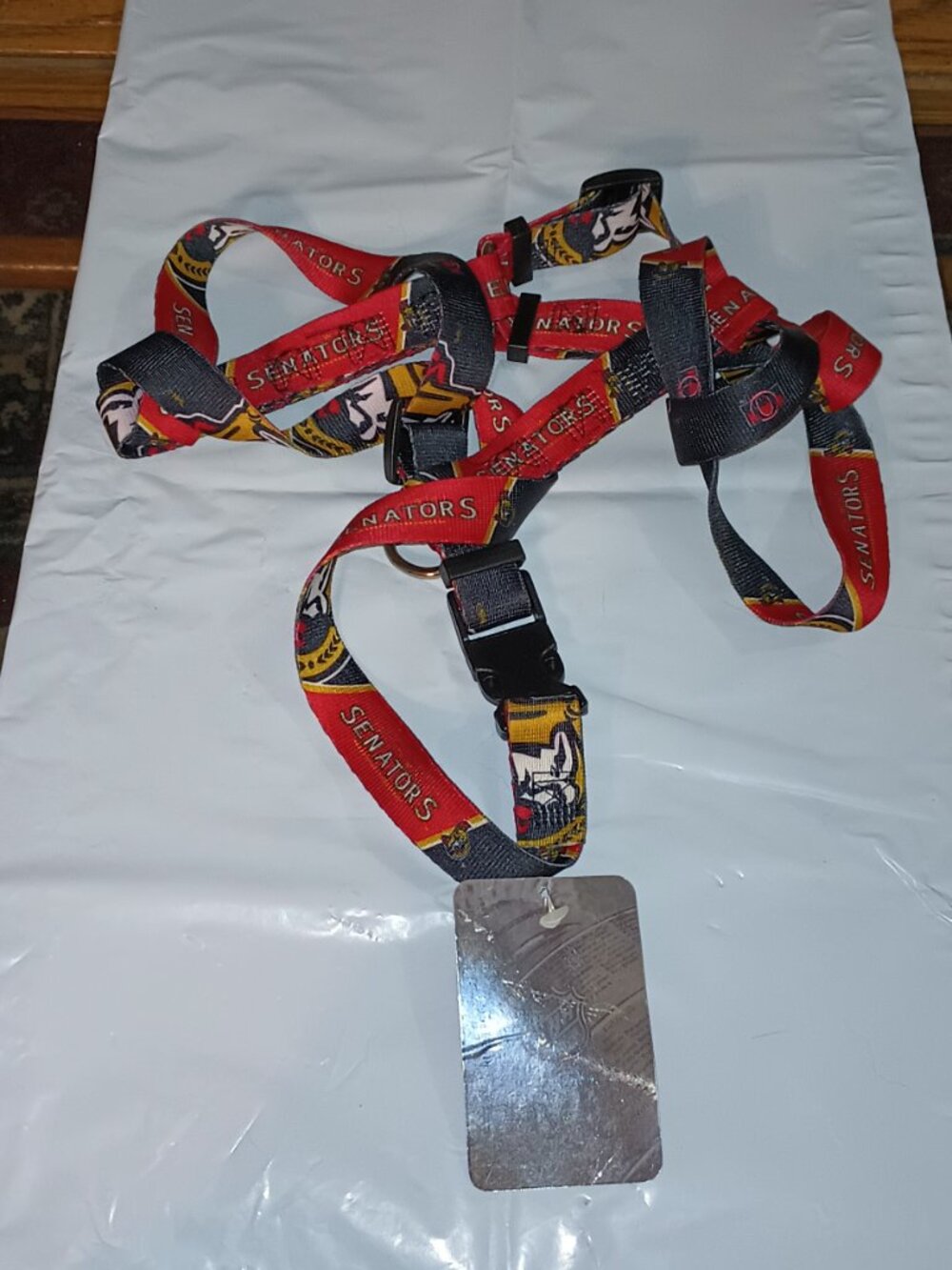 NEW Ottawa Senators NHL 1 Inch wide Adjustable Dog Harness Large